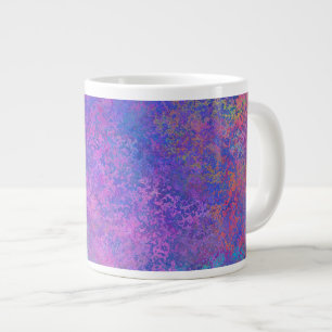 Rainbow Alcohol Ink, Bright Colourful Abstract Large Coffee Mug