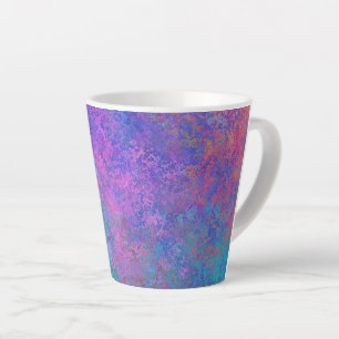 Rainbow Alcohol Ink, Bright Colourful Abstract Latte Mug