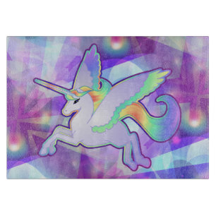 Rainbow Alicorn Cutting Board