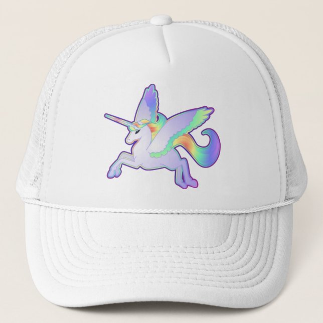 Rainbow Alicorn Trucker Hat (Front)