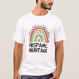 Rainbow All Countries Flags National Hispanic Heri T-Shirt