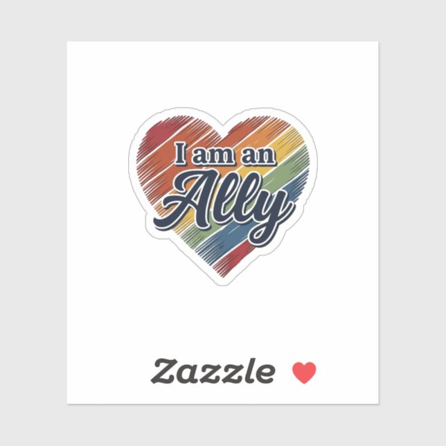 Rainbow Ally Heart Vector Shirt Design_1 (Sheet)