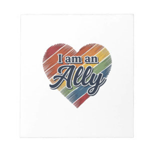 Rainbow Ally Heart Vector Shirt Design_1 Notepad