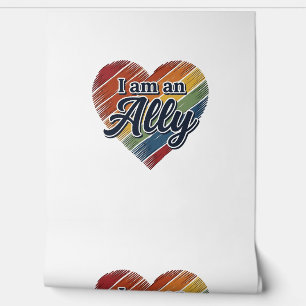 Rainbow Ally Heart Vector Shirt Design_1 Wallpaper