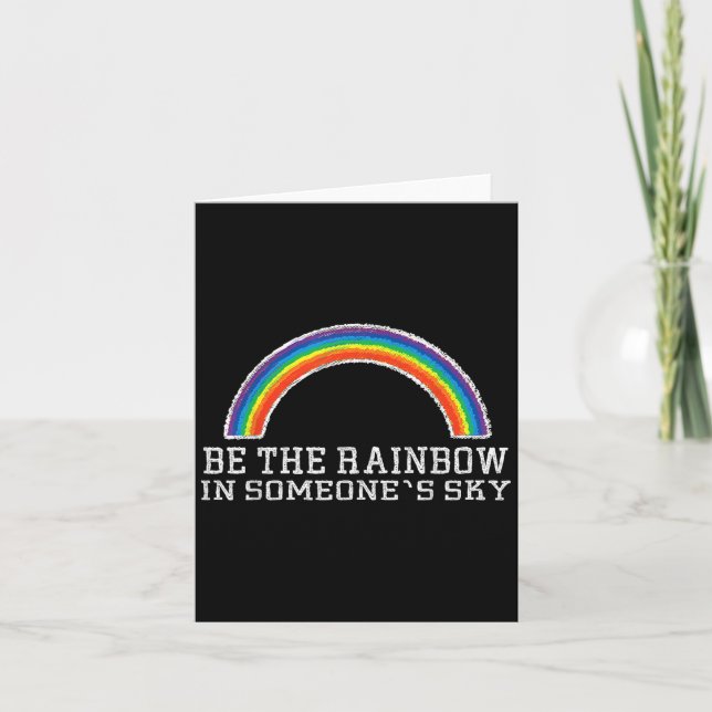 Rainbow Ally Pride Good Vibe Mental Health Motivat Card (Front)