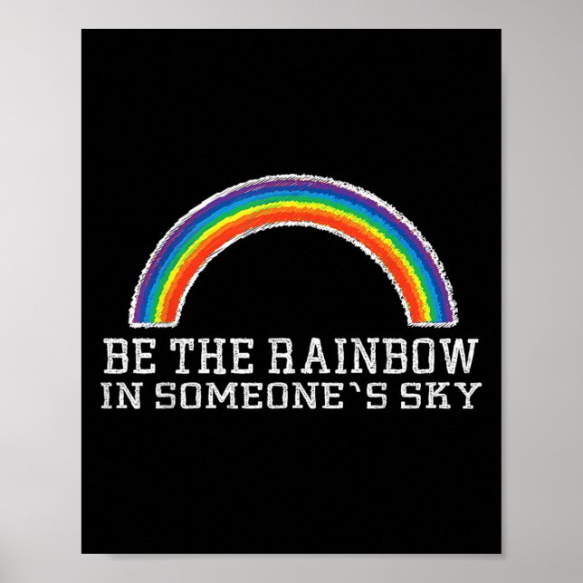 Rainbow Ally Pride Good Vibe Mental Health Motivat Poster (Front)