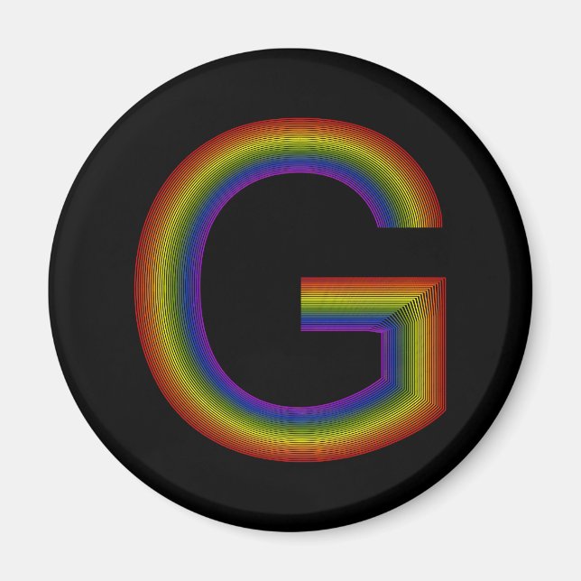 Rainbow Alphabet G Magnet (Front)