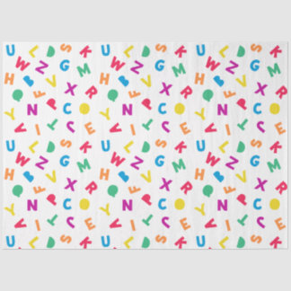 Rainbow Alphabet Scramble Tissue Paper