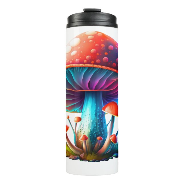 Rainbow Amanita Muscaria  Thermal Tumbler (Front)