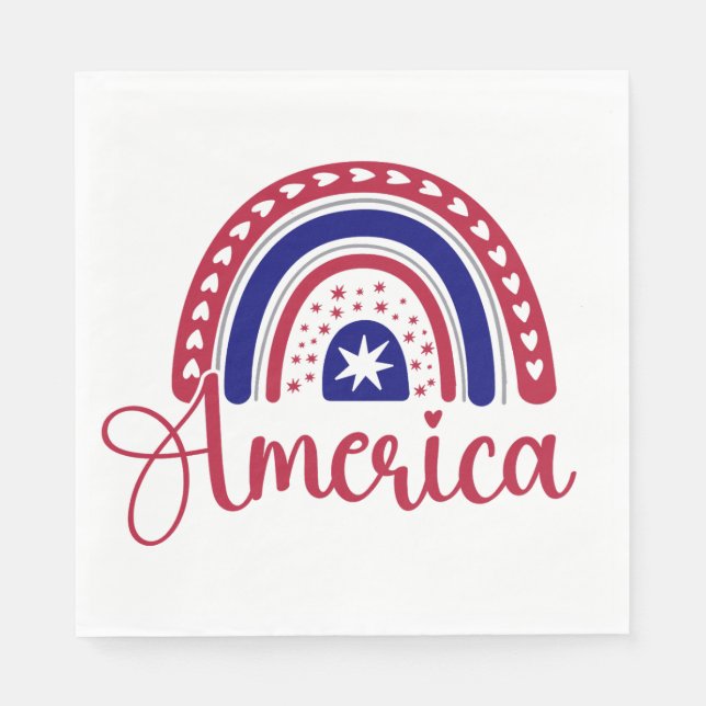Rainbow America  Napkin (Front)