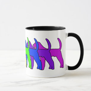 Rainbow American Foxhound Mug