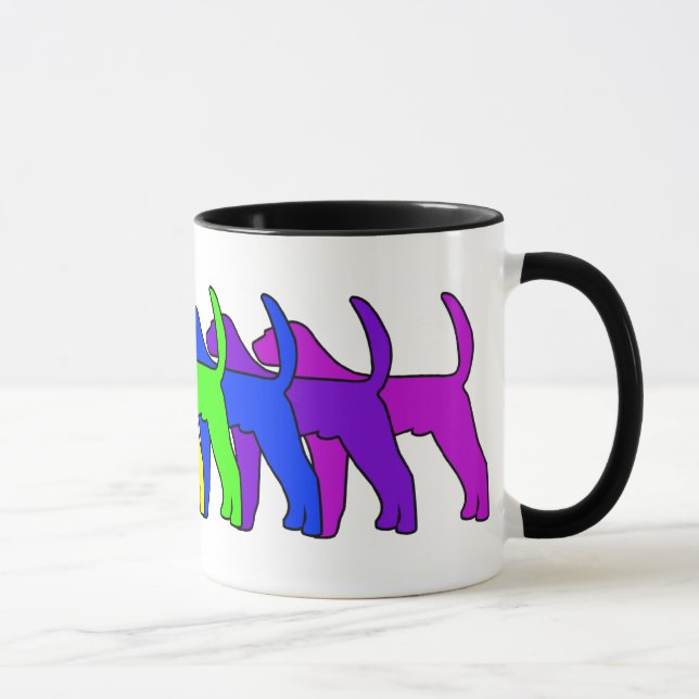 Rainbow American Foxhound Mug (Right)