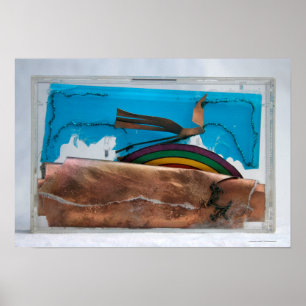 Rainbow and Abstract Bird K7 1986 Mixed-media P Poster