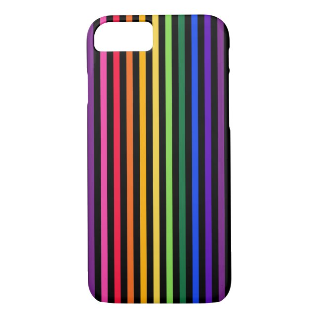 Rainbow and black stripes Case-Mate iPhone case (Back)
