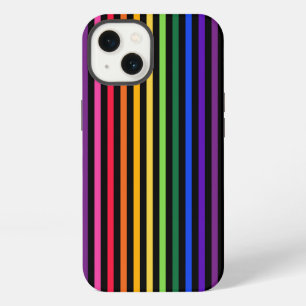 Rainbow and black stripes Case-Mate iPhone case