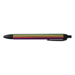 Rainbow and black stripes ink pen