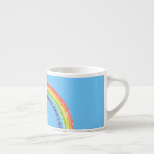 Rainbow and blue sky espresso cup