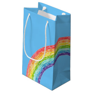 Rainbow and blue sky small gift bag