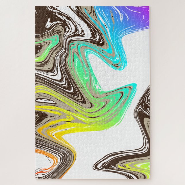 rainbow and chocolate strokes jigsaw puzzle (Vertical)