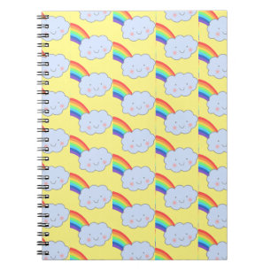 Rainbow and Cloud Cute Modern Pattern Notebook