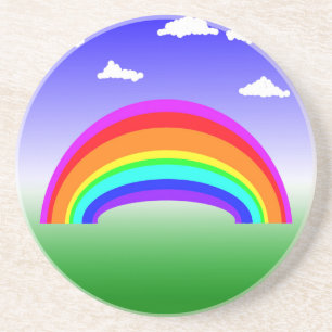 Rainbow and Clouds Coaster