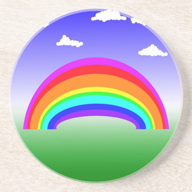 Rainbow and Clouds Coaster (Front)