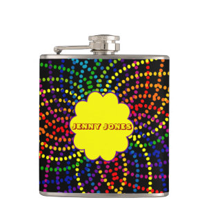 Rainbow and dots flask