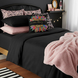 Rainbow and leopard print personalised   cushion