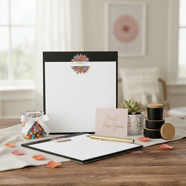 Rainbow and leopard print personalised   notepad (Creator Uploaded)