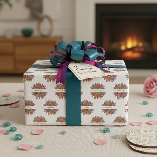 Rainbow and leopard print personalised   wrapping  paper