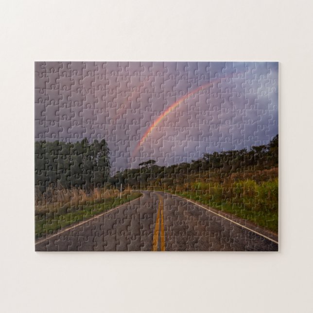 Rainbow And Road Jigsaw Puzzle (Horizontal)