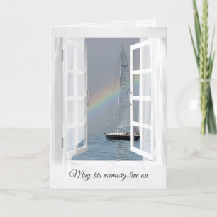 Rainbow and Sailboat for Sympathy Card