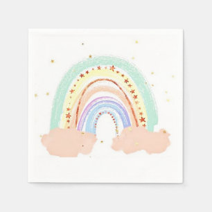 Rainbow and stars baby shower  napkins