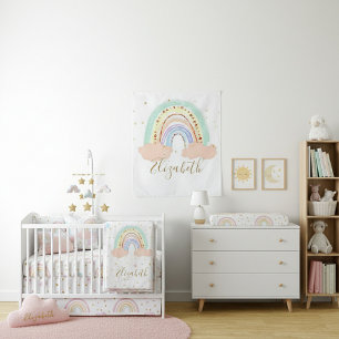 Rainbow and stars baby tapestry