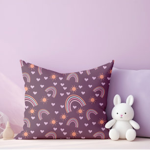 Rainbow and sunshine cushion