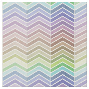 Rainbow and Textured Chevron Pattern Fabric