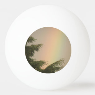 Rainbow and Trees Ping Pong Ball