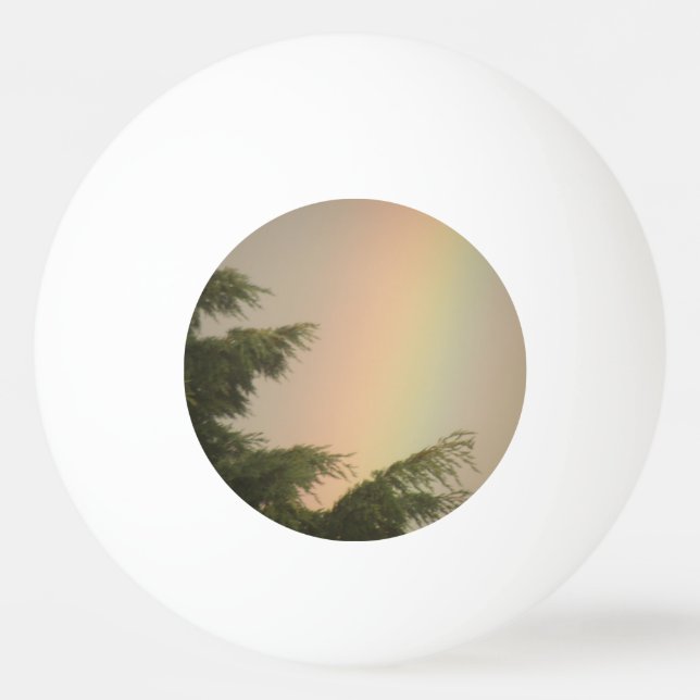 Rainbow and Trees Ping Pong Ball (Front)