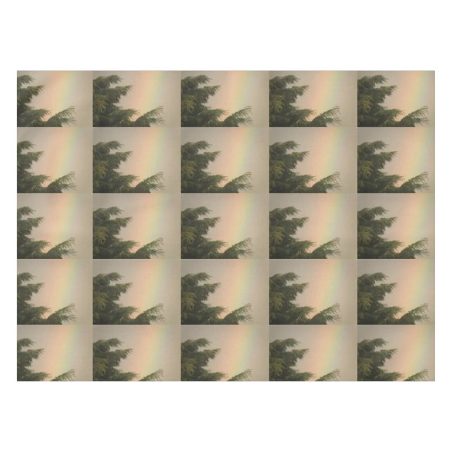 Rainbow and Trees Tablecloth (Front (Horizontal))