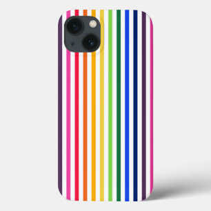 Rainbow and white stripes Case-Mate iPhone case