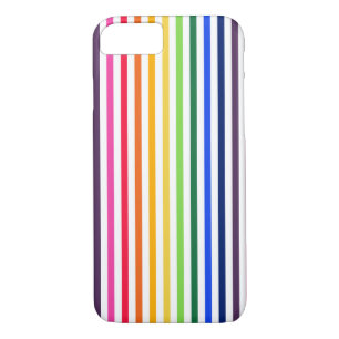 Rainbow and white stripes iPhone 8/7 case