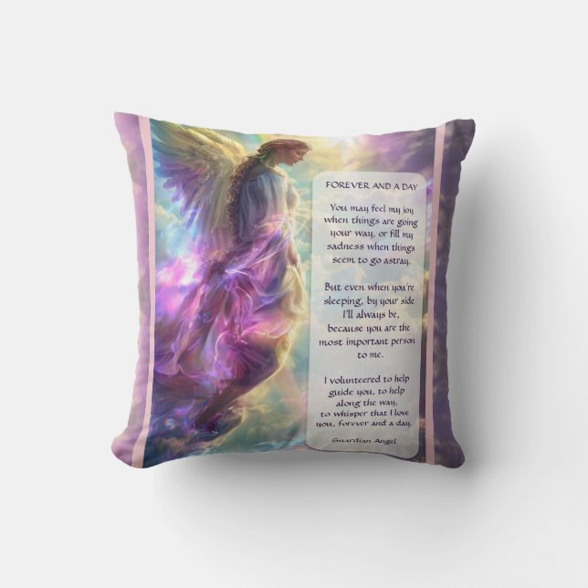 Rainbow Angel and Poem Cushion (Front)