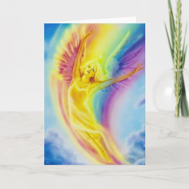Rainbow Angel Greeting Card (Front)
