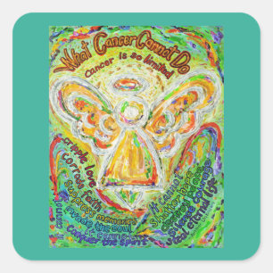 Rainbow Angel What Cancer Cannot Do Poem Stickers