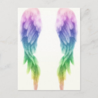 Rainbow Angel Wings Postcard
