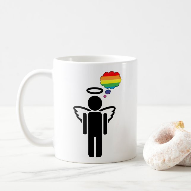 rainbow angelicon coffee mug (With Donut)