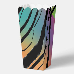Rainbow Animal Print Popcorn Favour Box