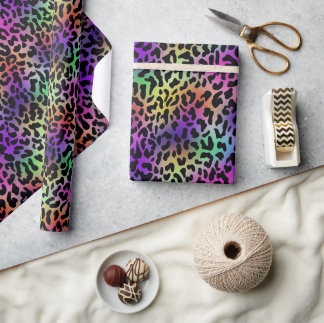 Rainbow Animal Print Wrapping Paper