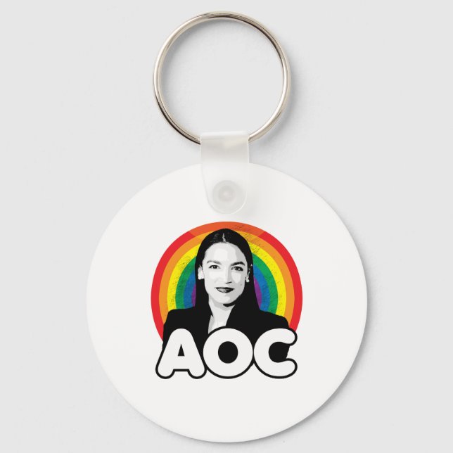 Rainbow AOC Key Ring (Front)