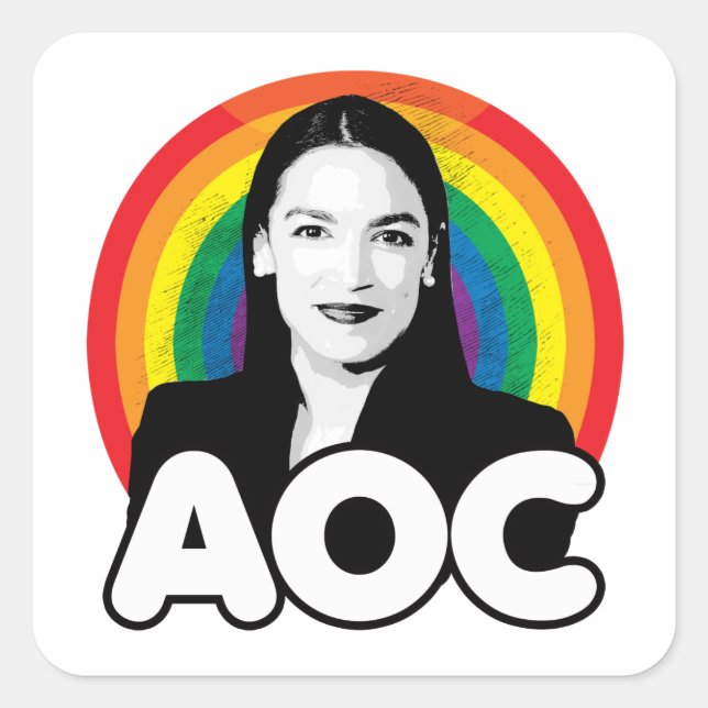 Rainbow AOC Square Sticker (Front)